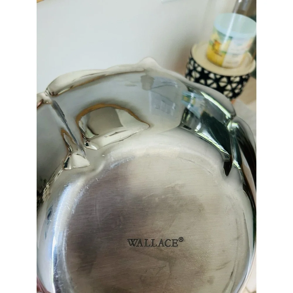 Large Silver Plate Wallace Grand Baroque Serving Bowl 14 Inches Holiday